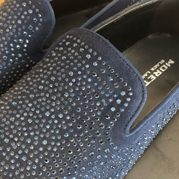Moretti Black Label Blue Rhinestone Loafer Shoes men’s size 11 main image 9